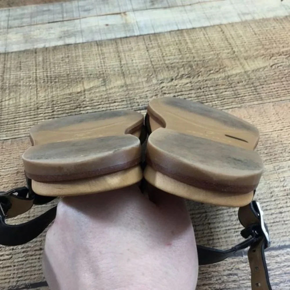 Corso Como Black Slingback Buckle Sandals Womens 6.5M Peep Toe - Picture 12 of 12